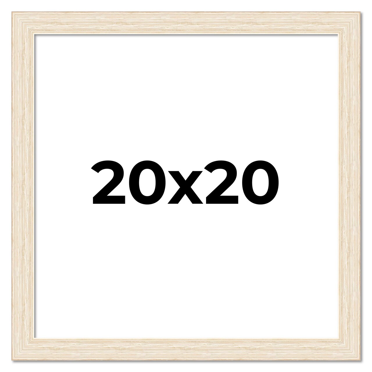 20x20 Wide Barnwood Picture Frame with UV-Resistant Acrylic & Acid Free Backing, Available in 6 Paint Finishes - Grey, Brown, White, and Black